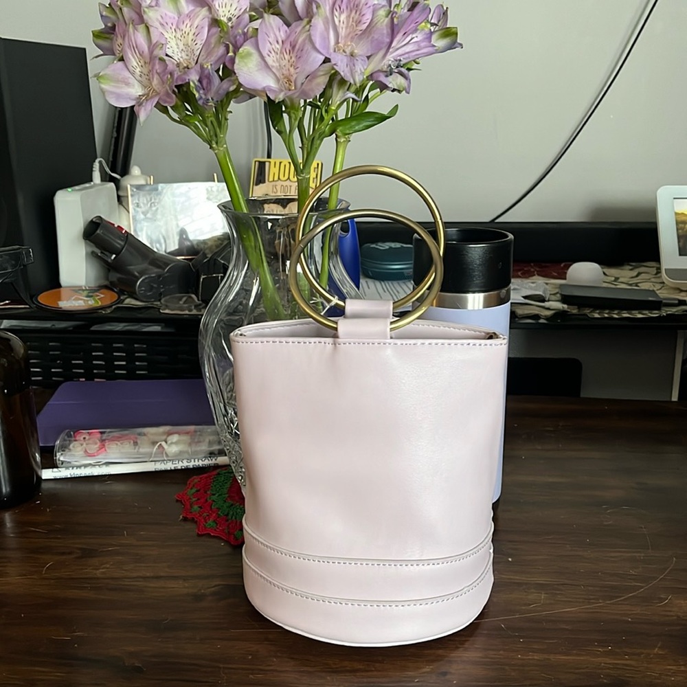 Malibu Skye lavender small bucket purse